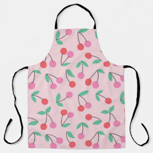 Cute cherry naadloos patroonontwerp.  illus schort