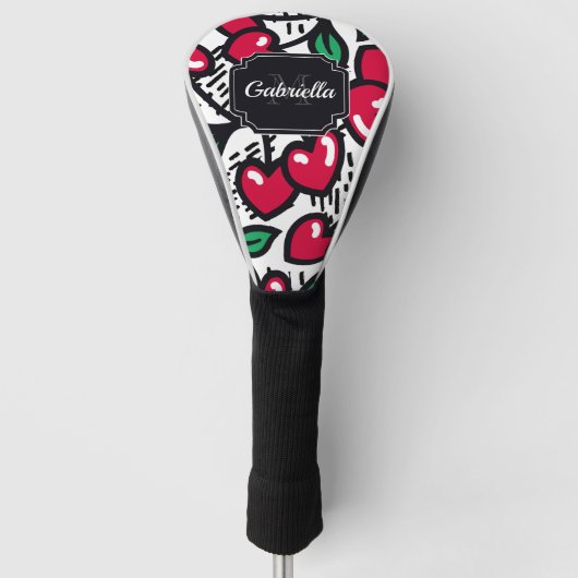 Cute Cherry Pattern Golfheadcover (Voorkant)