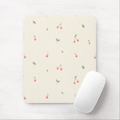 Cute Cherry Pattern – Minimal Fruit Aesthetic Muismat (Met muis)
