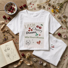 Cute Cherry Pattern Mint Green Cottagecore Tri-Blend Shirt