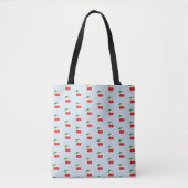 Cute Cherry Pattern op Light Blue Tote Bag (Voorkant)