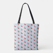 Cute Cherry Pattern op Light Blue Tote Bag (Achterkant)