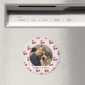 Cute Cherry Pattern Personalised Photo Magneet (Insitu (Vaatwasser))