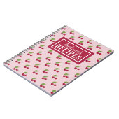 Cute Cherry Pattern Personalised Recipe Notitieboek (Linkerzijde)