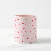 Cute Cherry Pattern | Pink Aesthetic Seamless  Mok (Midden)