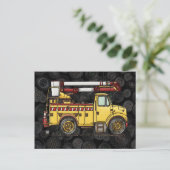 Cute Cherry Picker Truck Briefkaart (Staand voorkant)