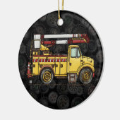 Cute Cherry Picker Truck Keramisch Ornament (Links)