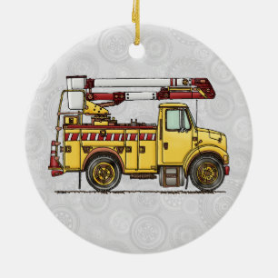 Cute Cherry Picker Truck Keramisch Ornament