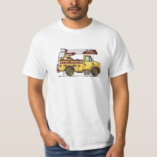 Cute Cherry Picker Truck T-shirt (Voorkant)