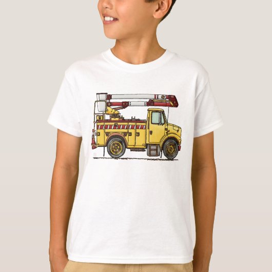 Cute Cherry Picker Truck T-shirt (Voorkant)