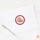 Cute cherry pie add text ronde sticker (Envelop)