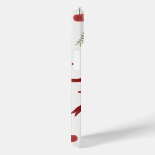 Cute Cherry & Red Ribbon Pattern Phone Case (Achterkant / Rechts)