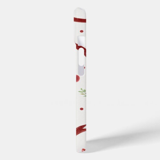 Cute Cherry & Red Ribbon Pattern Phone Case (Achterkant / Links)