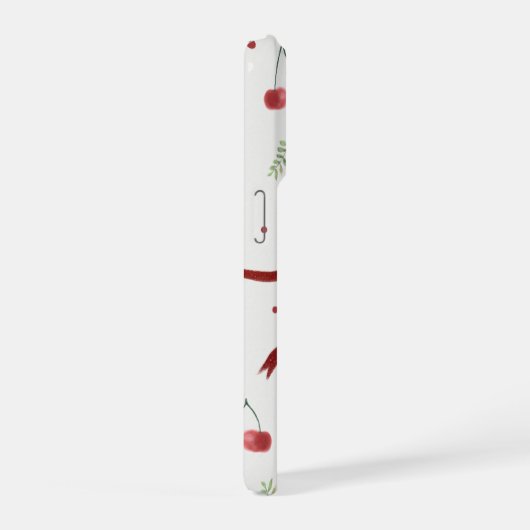 Cute Cherry & Red Ribbon Pattern Phone Case iPhone Hoesje (Rechterkant)