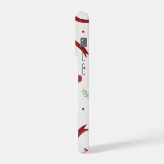 Cute Cherry & Red Ribbon Pattern Phone Case iPhone Hoesje (Linkerkant)