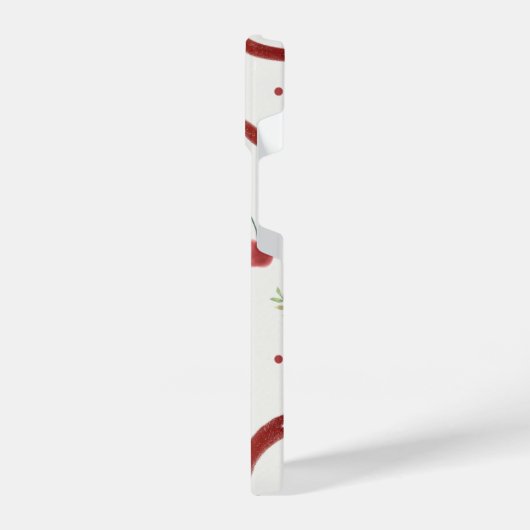 Cute Cherry & Red Ribbon Pattern Phone Case iPhone Hoesje (Linkerkant)
