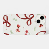 Cute Cherry & Red Ribbon Pattern Phone Case iPhone Hoesje (Achterkant horizontaal)