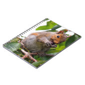 Cute Cherry schopend oostelijke grijze eekhoorn Notitieboek (Linkerzijde)