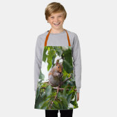 Cute Cherry schopend oostelijke grijze eekhoorn Schort (Gedragen)