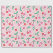 Cute cherry seamless pattern design. Vintage illus Cadeaupapier (Vlak)