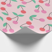 Cute cherry seamless pattern design. Vintage illus Cadeaupapier (Hoek)