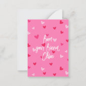 Cute Cherry Sweet Berry Love Hearts Valentines Notitiekaartje (Achterkant)