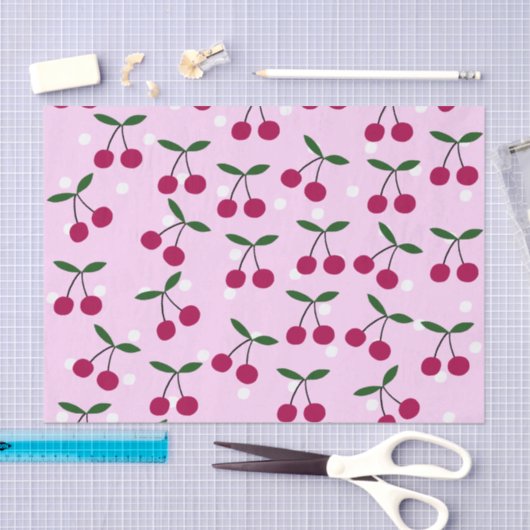 Cute Cherry Tissue Paper Tissuepapier (Craft)