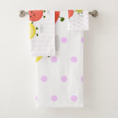 Cute cherry tomaten cartoon illustratie bad handdoek (Insitu)