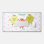 Cute cherry tomaten cartoon illustratie bureaumat (Keyboard & Muis)