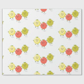 Cute cherry tomaten cartoon illustratie cadeaupapier (Vlak)