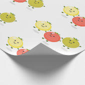 Cute cherry tomaten cartoon illustratie cadeaupapier (Hoek)