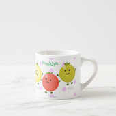 Cute cherry tomaten cartoon illustratie espresso kop (Rechts)