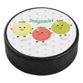 Cute cherry tomaten cartoon illustratie hockey puck (3/4)