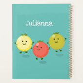 Cute cherry tomaten cartoon illustratie planner (Achterkant)