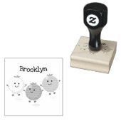 Cute cherry tomaten cartoon illustratie rubberstempel (Gestempeld)