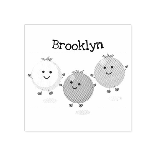 Cute cherry tomaten cartoon illustratie rubberstempel (Afrduk)