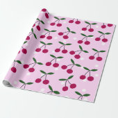 Cute Cherry Wrapping Paper Cadeaupapier (Uitgerold)