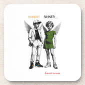 Cute Cherub Angels Hard plastic coaster Bier Onderzetter (Voorkant)