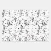 Cute  Cherub Cupid Angels Floral Toile Inpakpapier Vel (Voorkant 2)