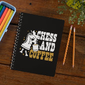 Cute Chess and Coffee Chess Lover Knight Art Notitieboek