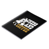 Cute Chess and Coffee Chess Lover Knight Art Notitieboek (Linkerzijde)