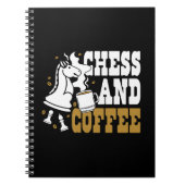 Cute Chess and Coffee Chess Lover Knight Art Notitieboek (Voorkant)