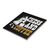 Cute Chess and Coffee Chess Lover Knight Art Tegeltje (Zijkant)