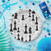 Cute Chess Board Games Kids Birthday Papieren Bordje (Feest)