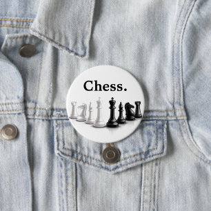 Cute Chess Piments Ronde Button 7,6 Cm