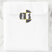 Cute Chess Ronde Sticker (Tas)