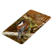 Cute Chestnut Backed Chickadee Songbird in Tree Magneet (Linkerzijde)