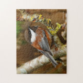 Cute Chestnut Backed Chickadee Songbird Legpuzzel (Verticaal)