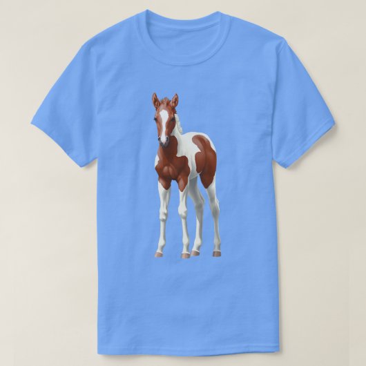 Cute Chestnut Paint Horse Foal T-shirt (Design voorkant)
