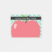 Cute Chevron Stripes Big Apple Teacher Post-it® Notes (Voorkant)
